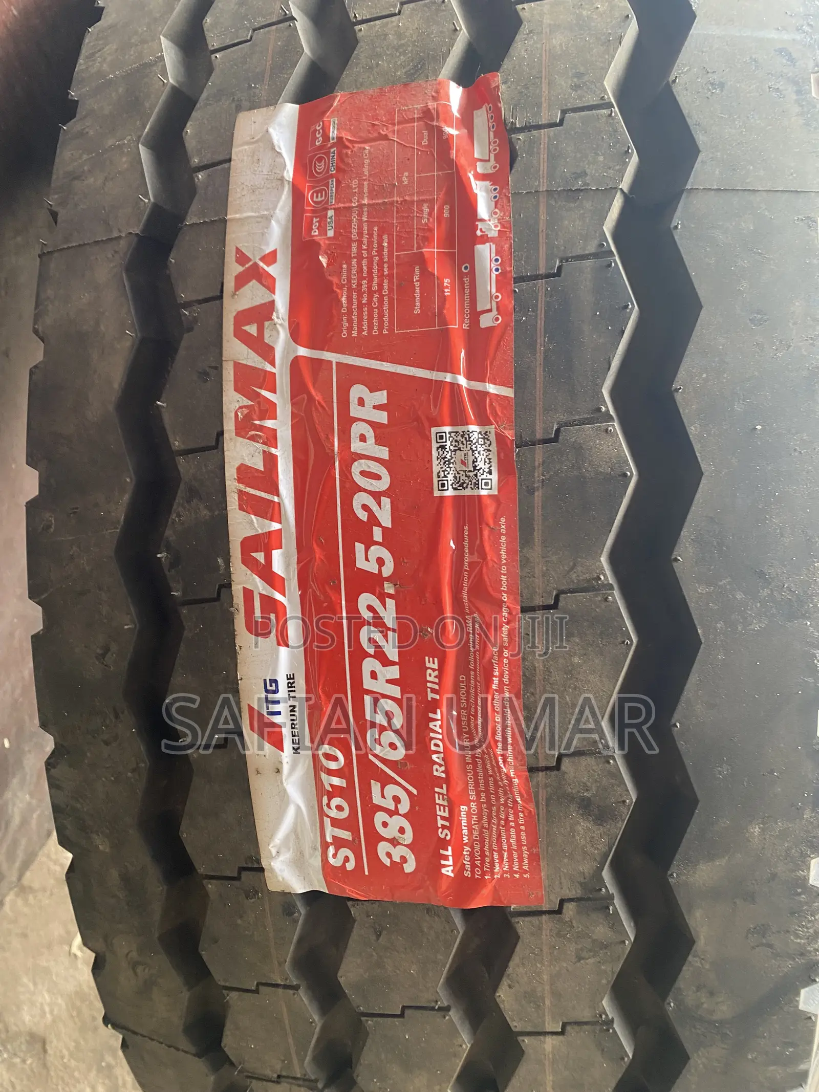 Brand New 385/65r22.5 Sailmax