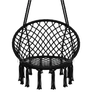 Cotton Hanging Chair Swing – Black