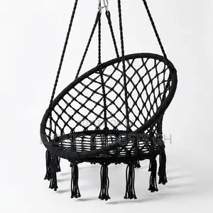 Cotton Hanging Chair Swing – Black