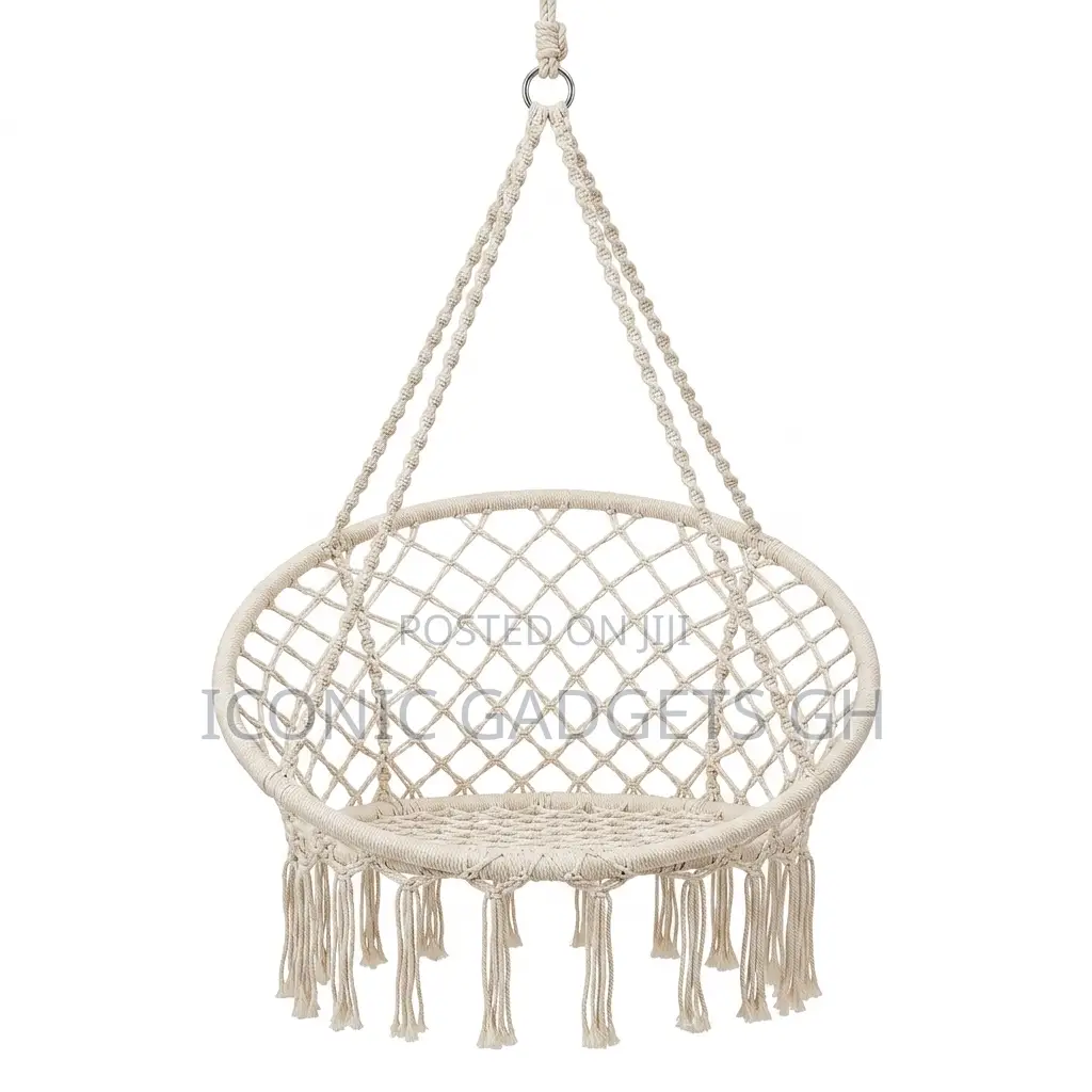 Cotton Hanging Chair Swing – Beige