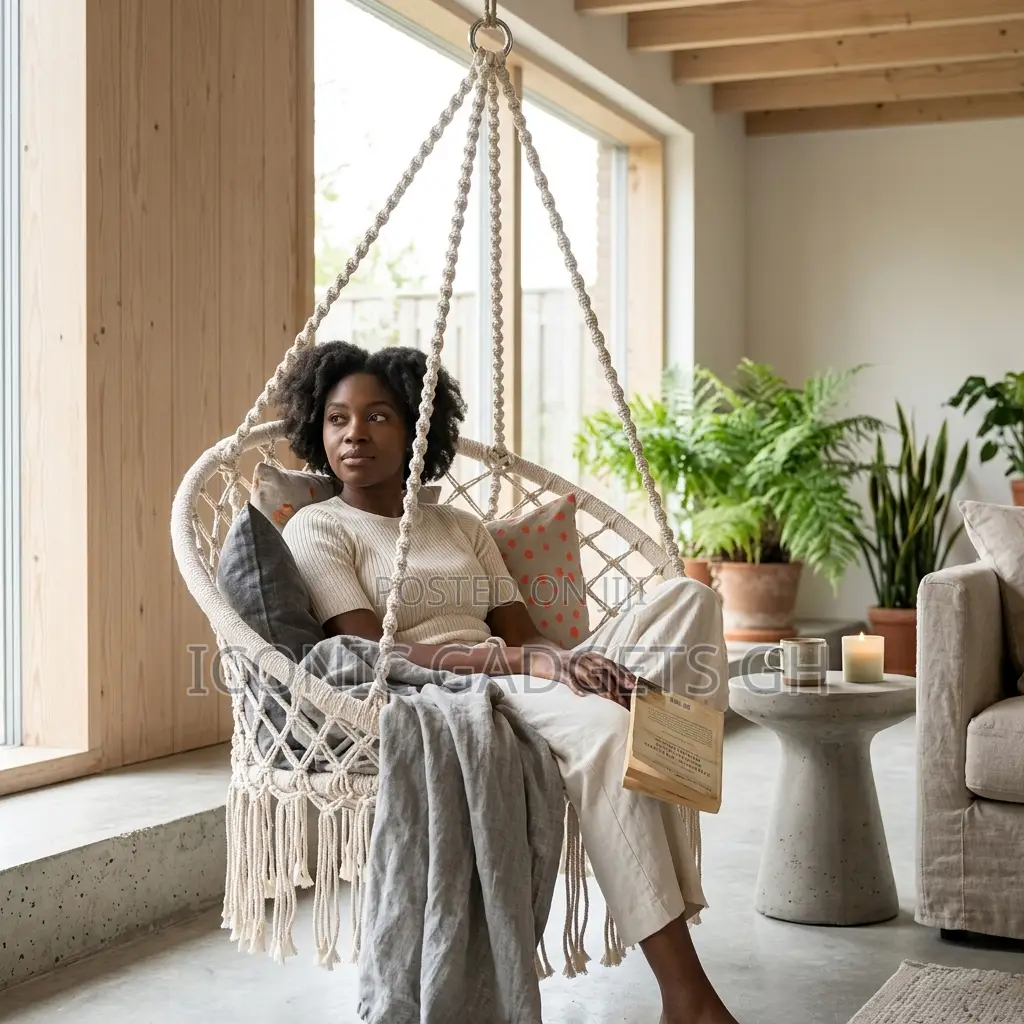 Cotton Hanging Chair Swing – Beige