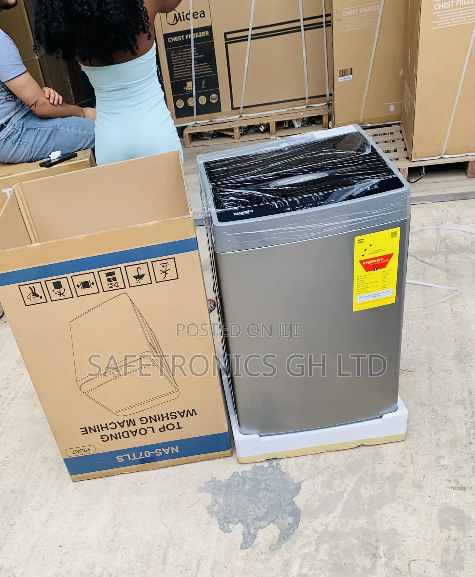 Top Class Grey Nasco 7kg Top Load Full Auto Washing Machine