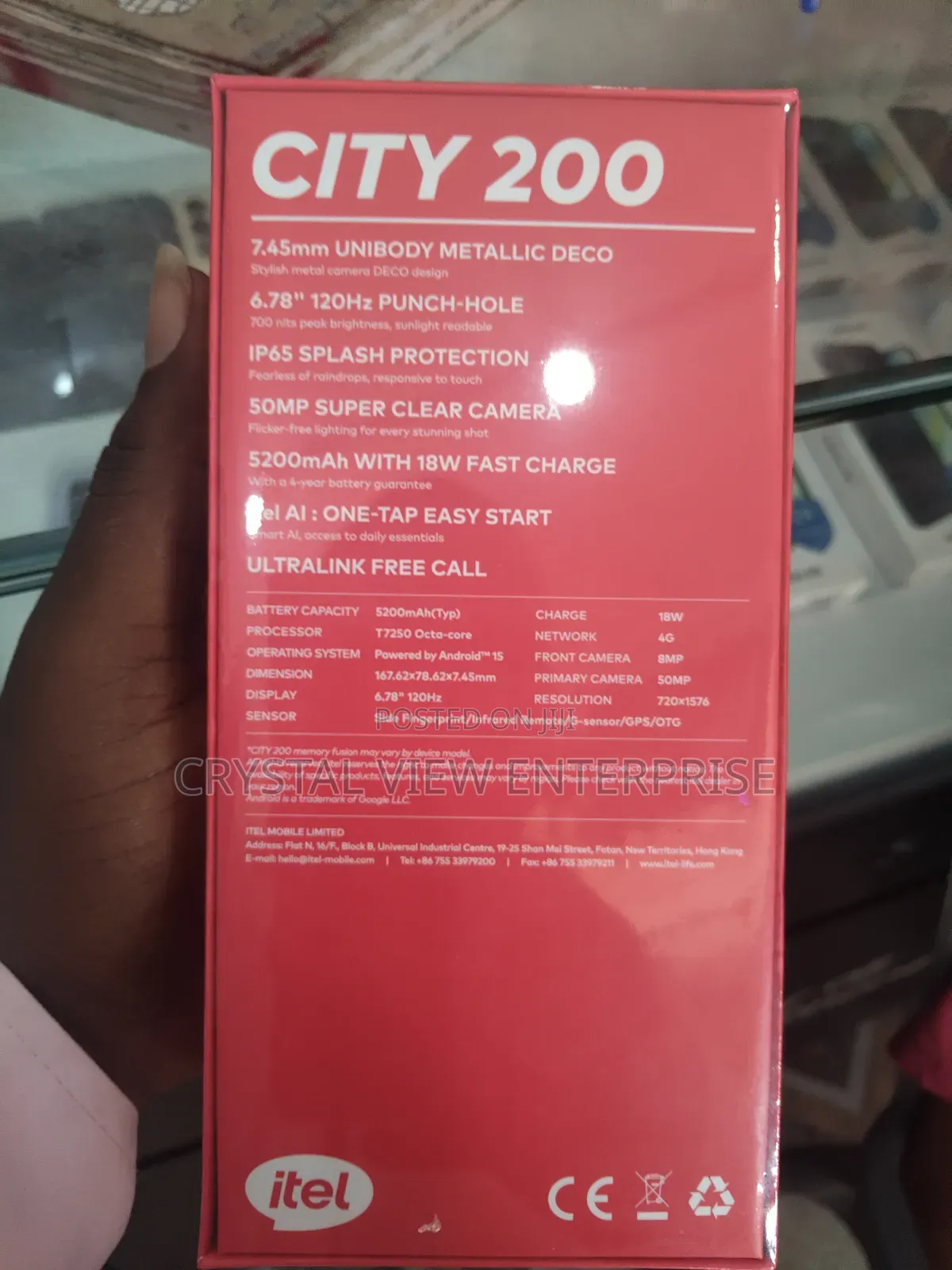 New Itel City 200 128 GB Silver