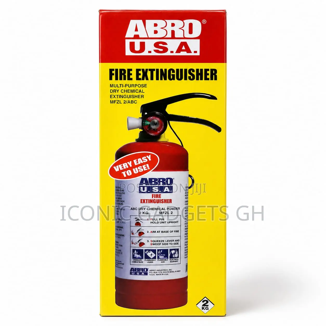 Abro Usa Abc Dry Chemical Fire Extinguisher – 2kg