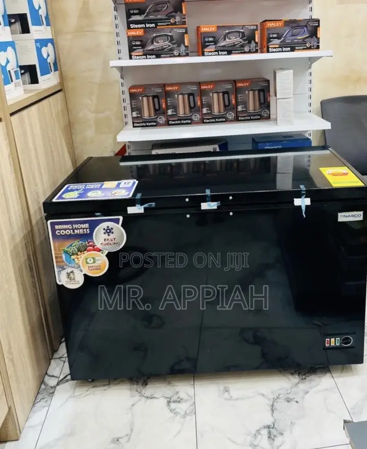 Sleek Nasco Single Door Chest Freezer(Nas475fl) Black 