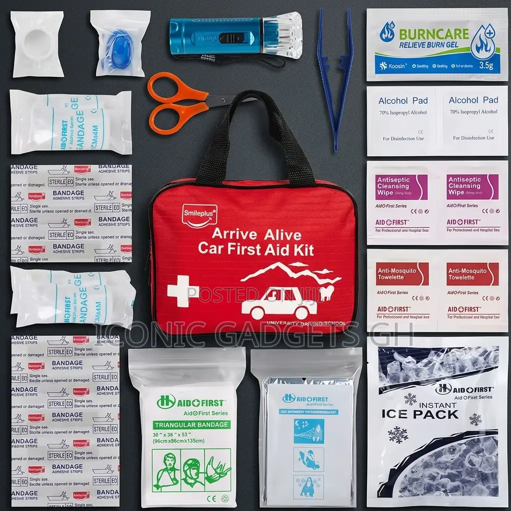 Car Safety Bundle Abro Fire Extinguisher + Arrive Alive First Aid Kit