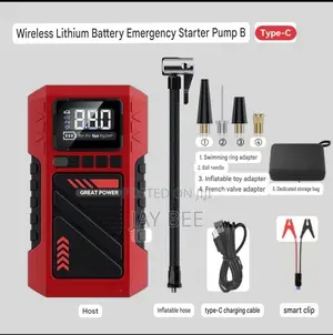 Jumper Car Battery Starter and Car Inflater Emergency Starter Power