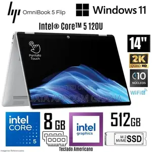 New Laptop HP OmniBook 5 Flip 8GB Intel Core 5 SSD 512GB