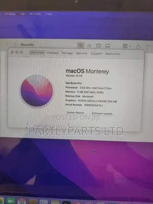 Laptop Apple MacBook 2009 8GB Intel Core 2 Duo HDD 500GB