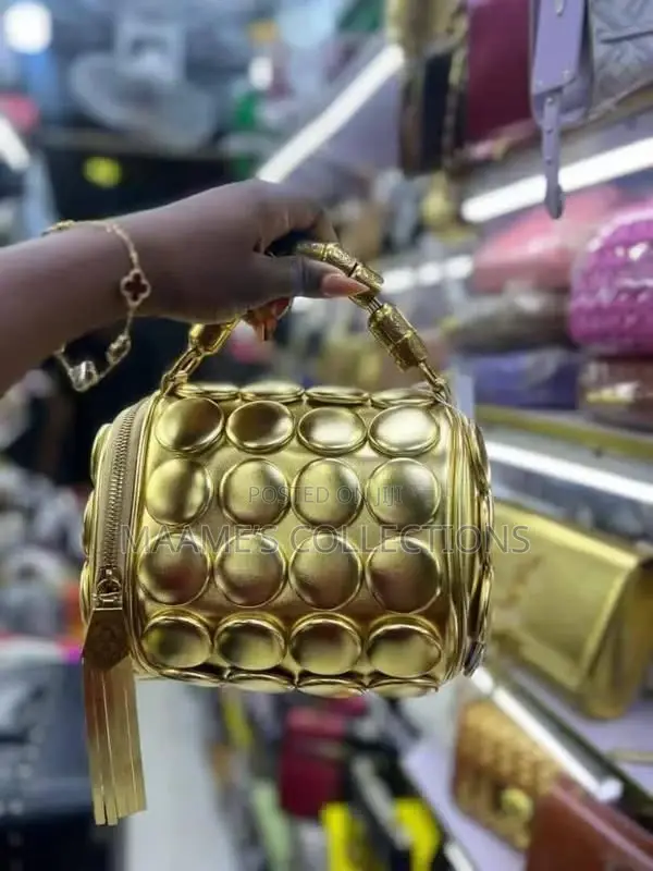 Alexander Wang Button-Textured Cylindrical Barrel Ladies Handbag
