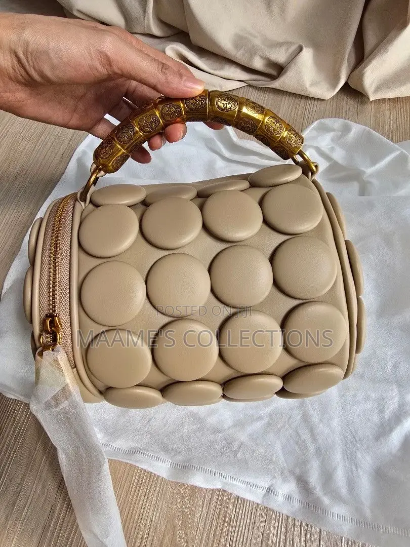 Alexander Wang Button-Textured Cylindrical Barrel Ladies Handbag