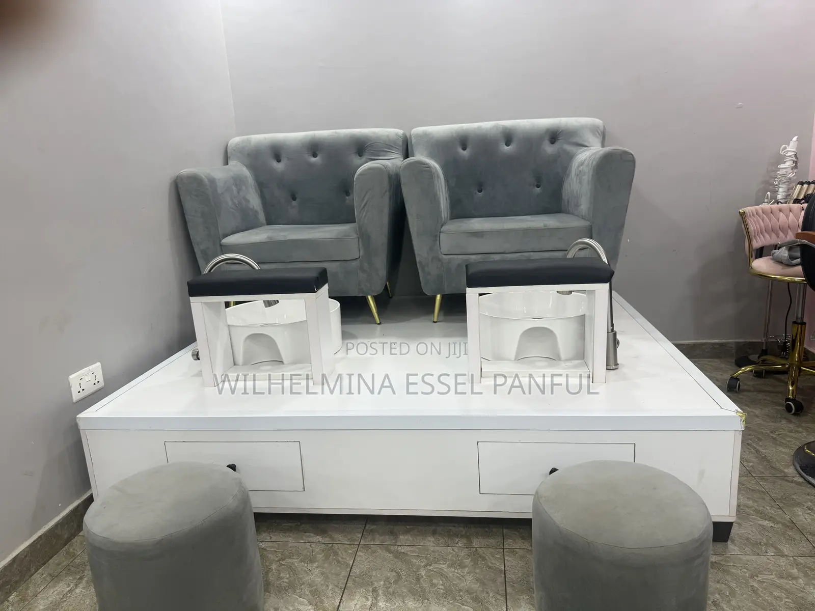 Pedicure Station and Chair Set