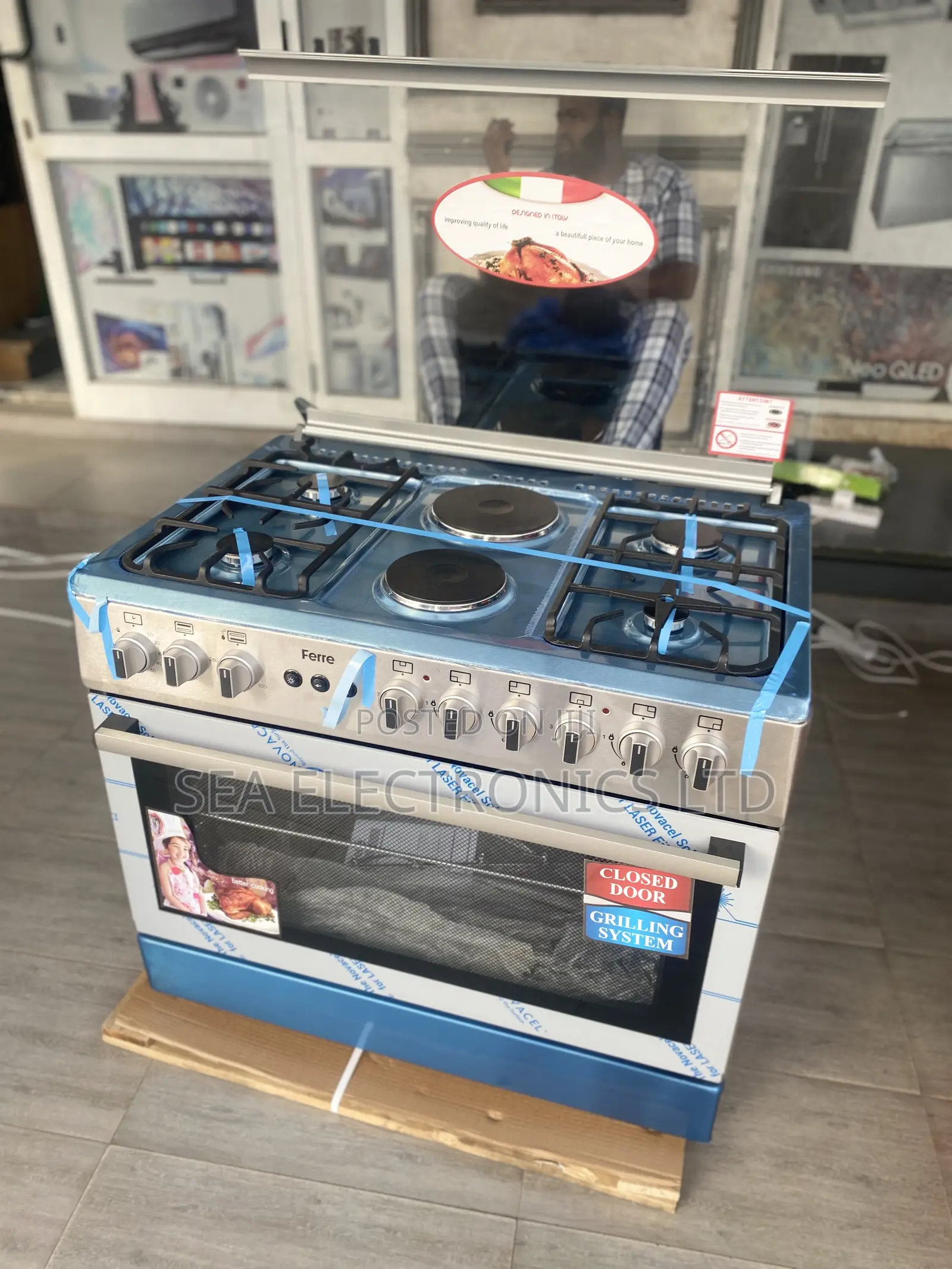 Ferre 90x60 Gas Range Cooker With Oven and Grill