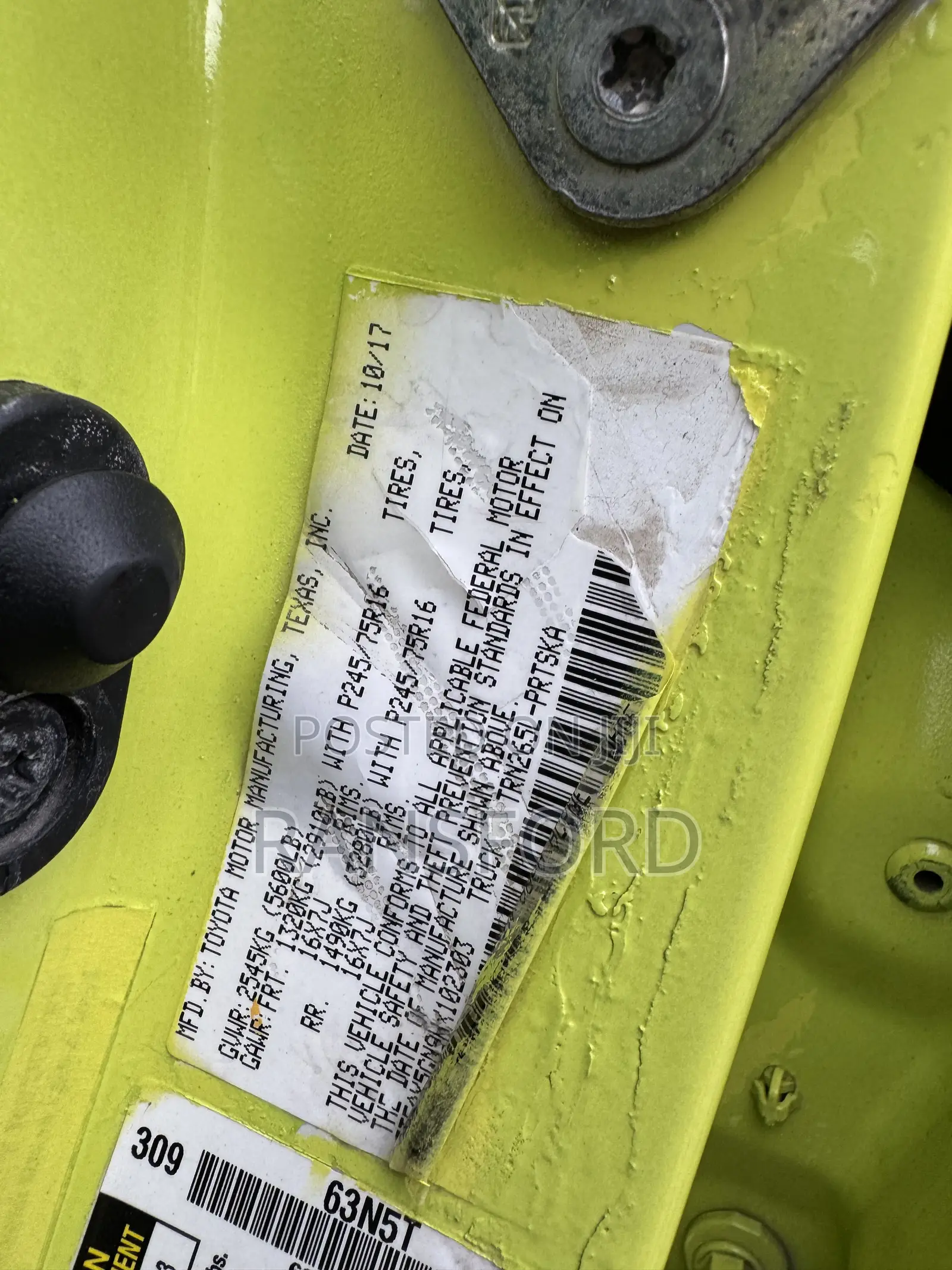 Toyota Tacoma Limited 2018 Yellow