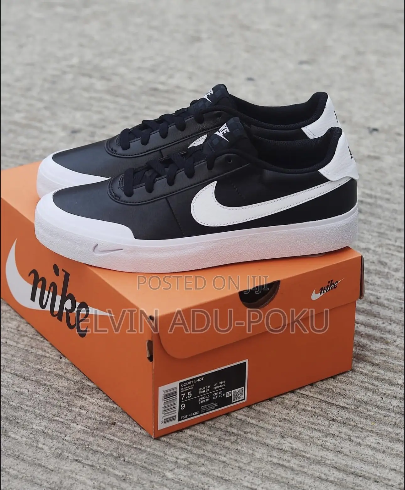 Nike Charge Court Shot “ Core Black” Sneaker