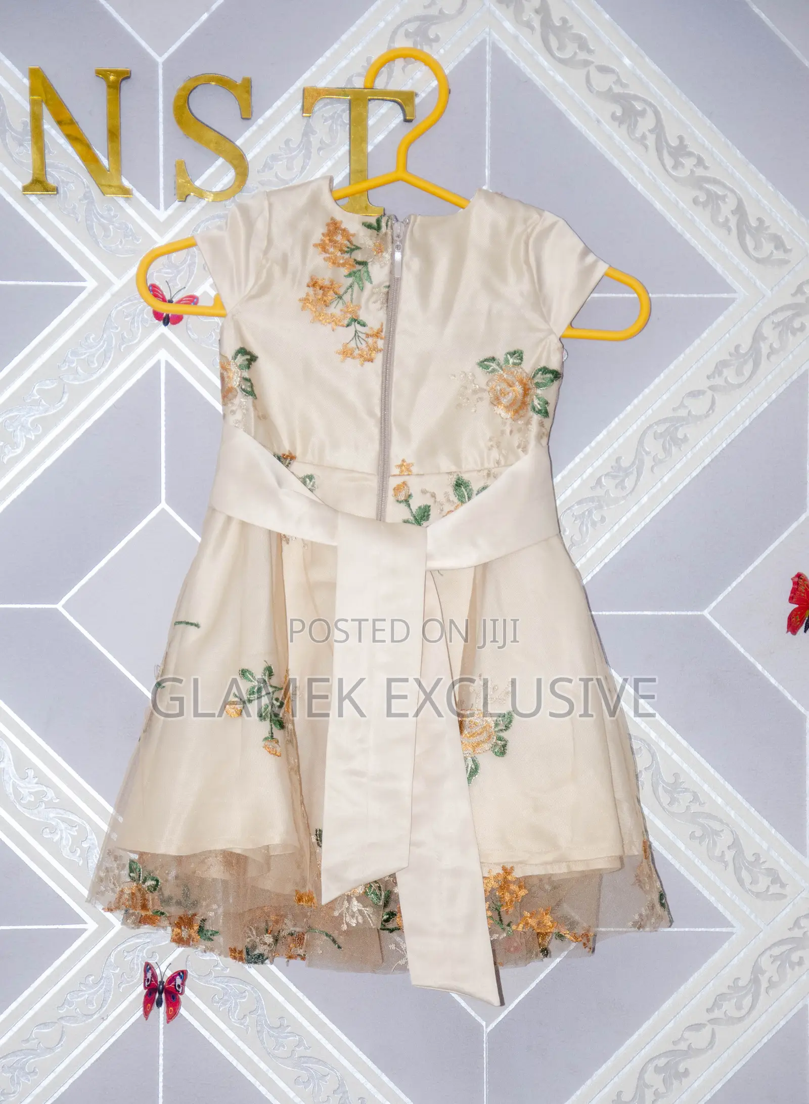 Graci Vanilla-Colored Party Dress