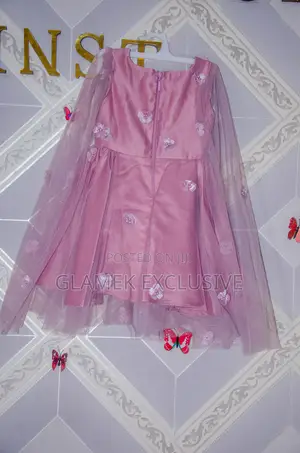 Pink Tulle Butterfly Dress