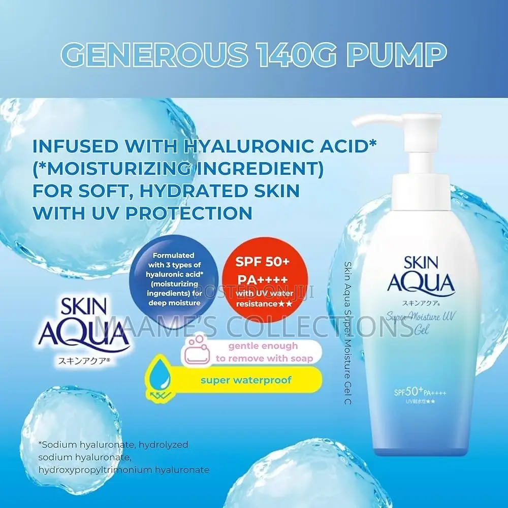 Rohto Skin Aqua Super Moisture Gel Spf50+ Pa+ Sunscreen