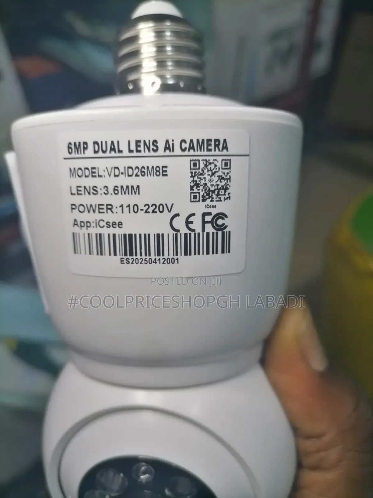 Dual Lens Camera Light Bulb PTZ Mobile Phone Remote View