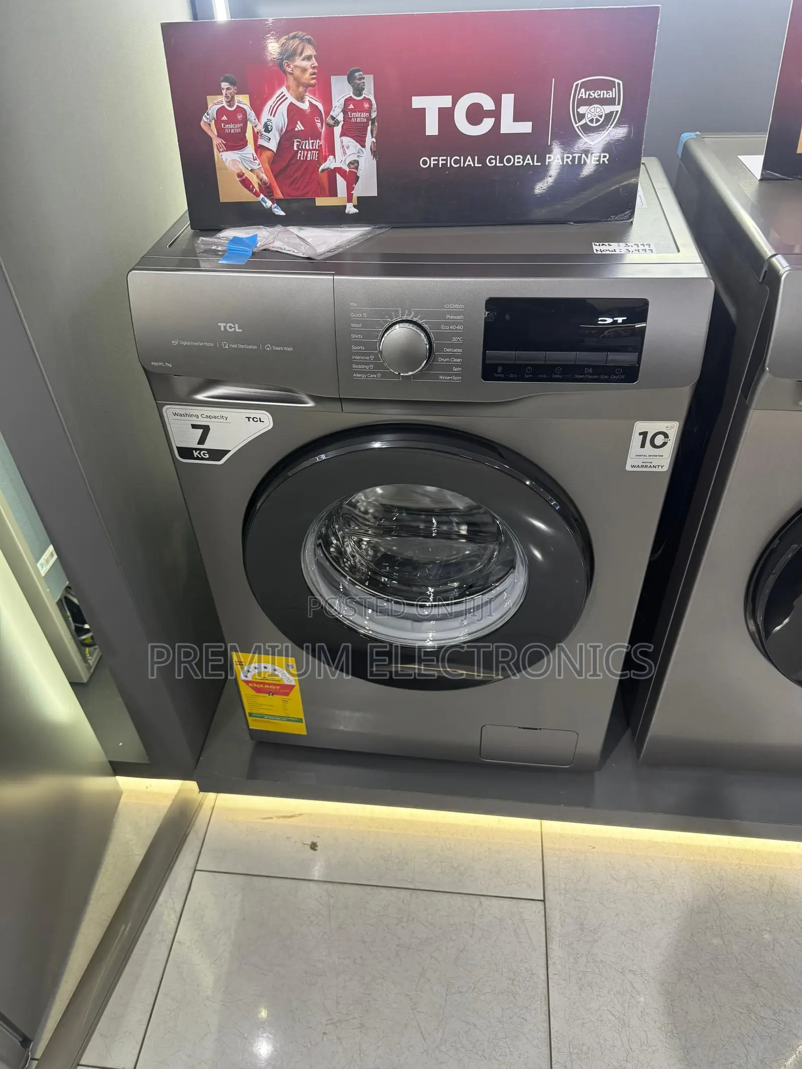 TCL 7kg P607flg Front Loading Washing Machine Dd Inverter