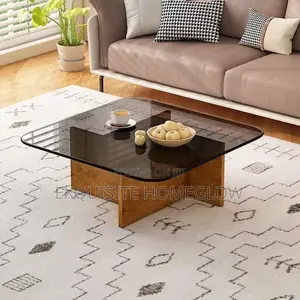 Modern Tempered Glass Coffee Table(90cm X 90cm)