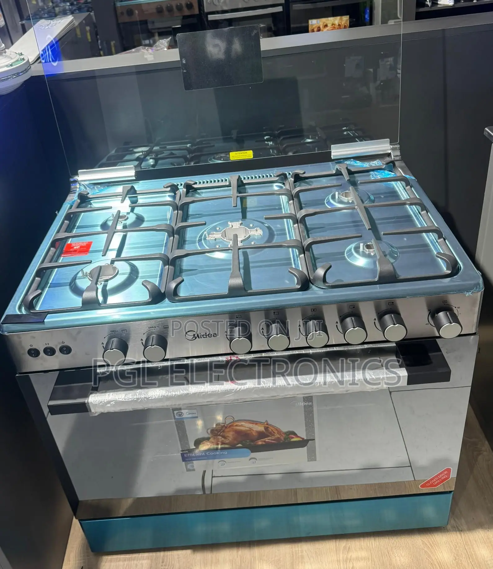 Midea Auto | 90 X 60 Cm Inox Grill Silver Stainless Steel Lmg90030