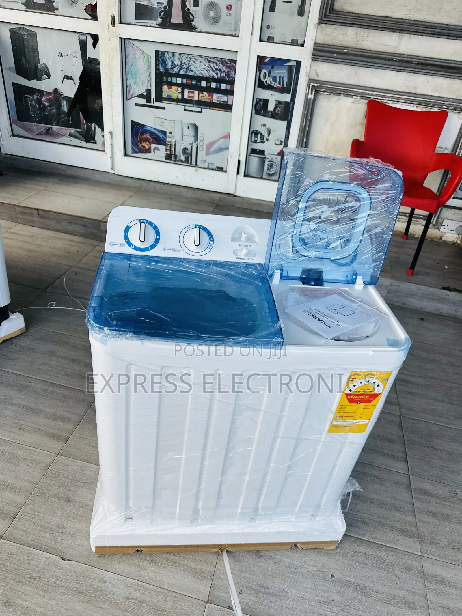 Ultra Modern Sleek White 10kg Topload Twintub. Nasco