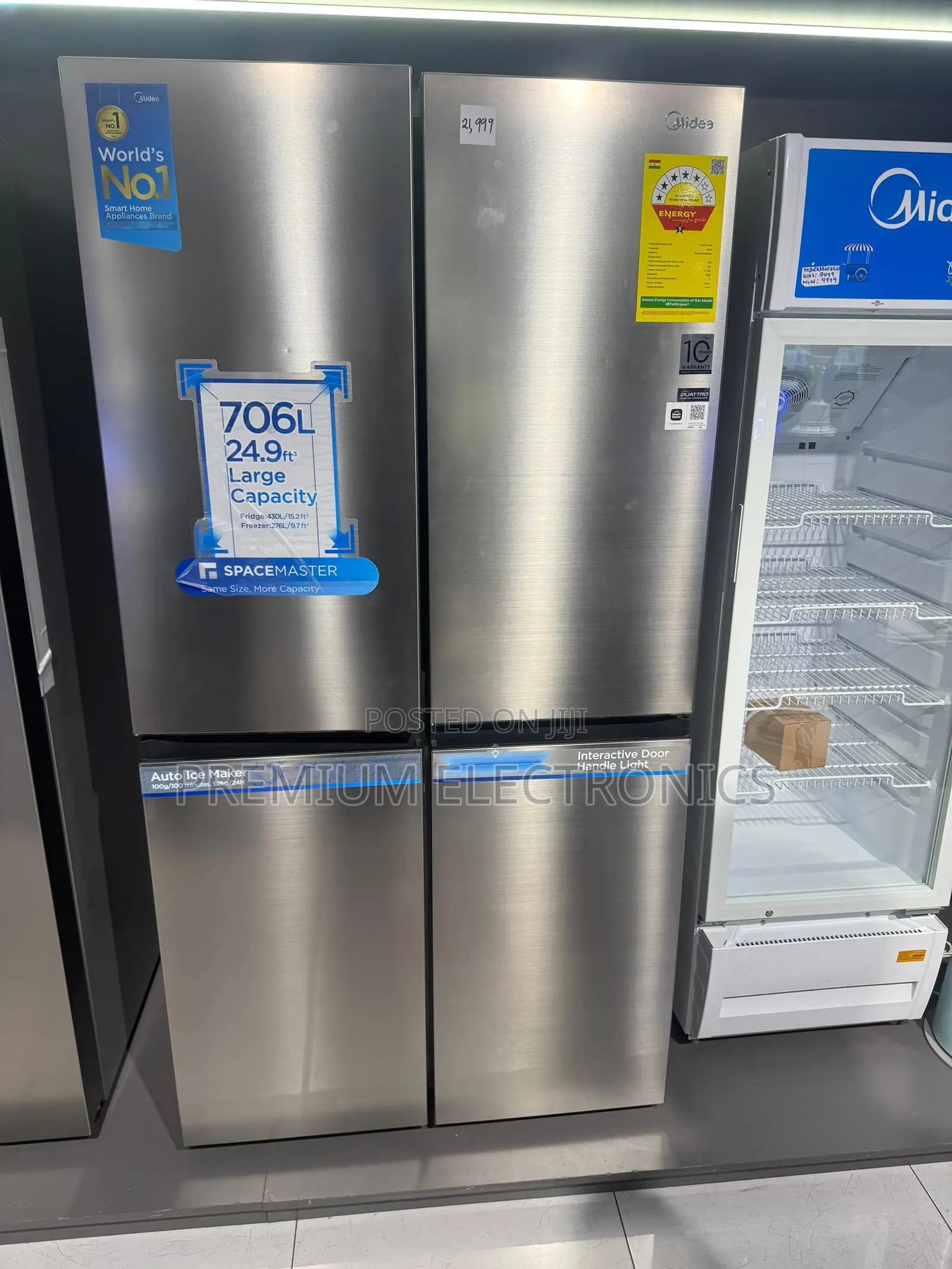 Midea Space Master 706l French Door Inverter Fridge 5 Star Energy Rate