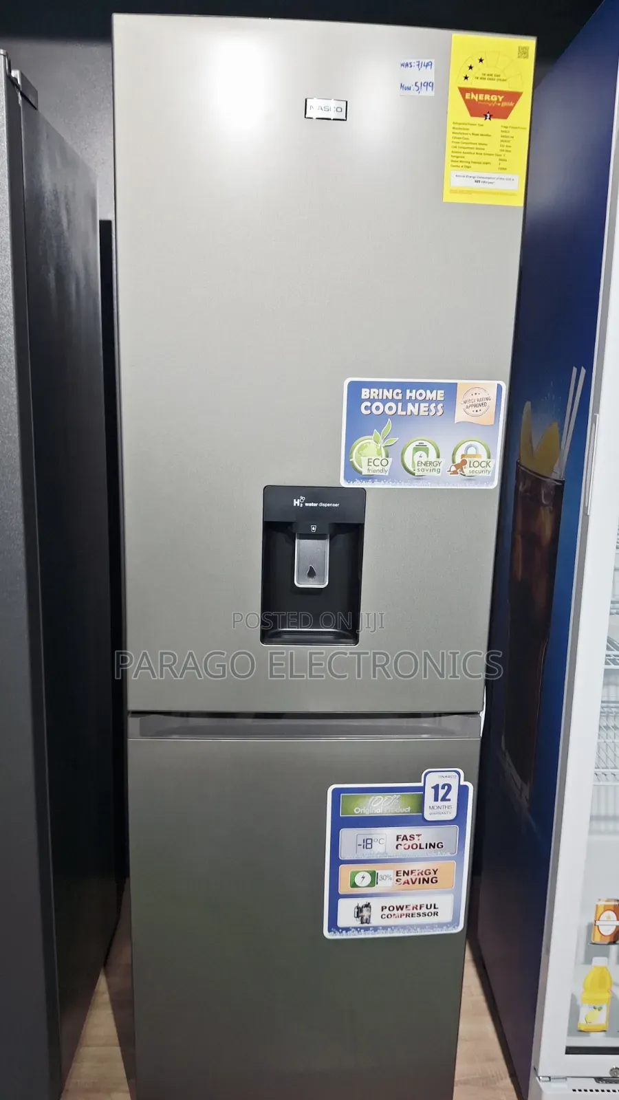 Nasco 287ltrs Bottom Freezer Refrigerator
Nasd2-44