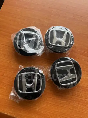 Set of 4pcs Honda Wheel Center Caps Black Chrome Rim Logo Hubcaps