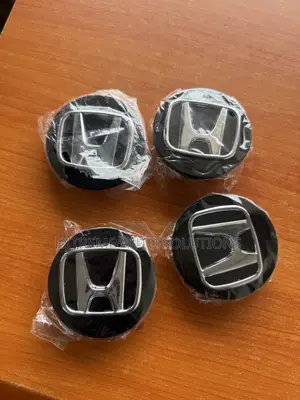 Set of 4pcs Honda Wheel Center Caps Black Chrome Rim Logo Hubcaps
