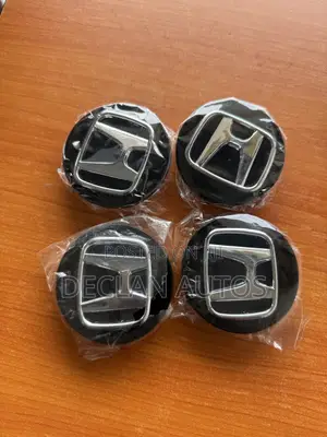 Set of 4pcs Honda Wheel Center Caps Black Chrome Rim Logo Hubcaps