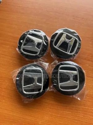Set of 4pcs Honda Wheel Center Caps Black Chrome Rim Logo Hubcaps