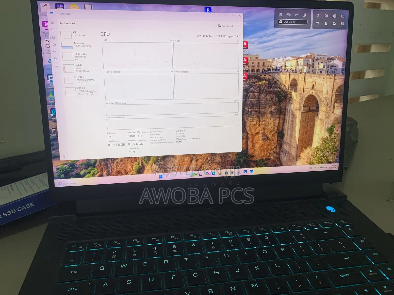 Laptop Alienware M15 R7 16GB AMD Ryzen 9 SSD 1T