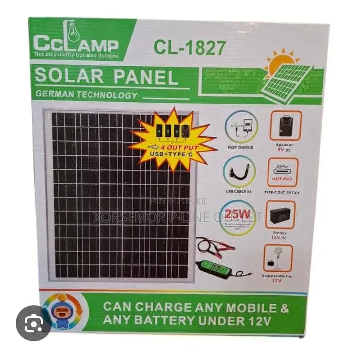 Solar Panel 25w 12v Cl-1827