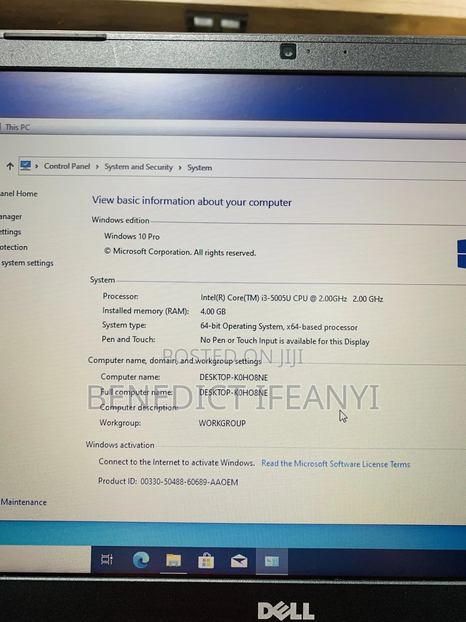Laptop Dell Latitude 3560 4GB Intel Core i3 HDD 500GB