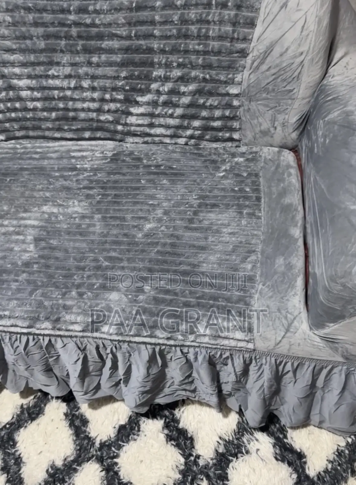 Softness U Can Feel(100% Cotton Velvet Sofa Skirt Cover(Sold As A Set
