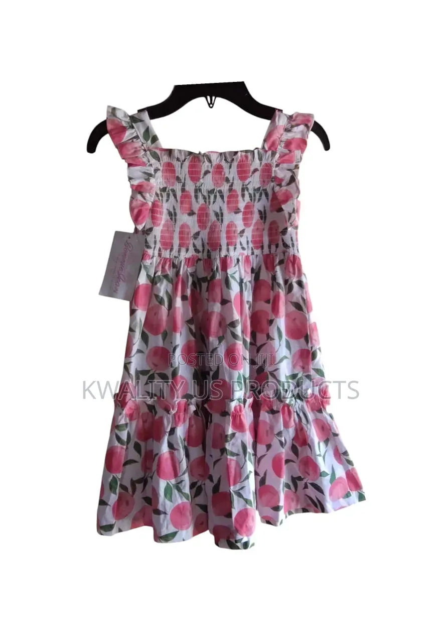 Bonnie Jean Girls Smocked Peach Dress - 5 and 6 Years