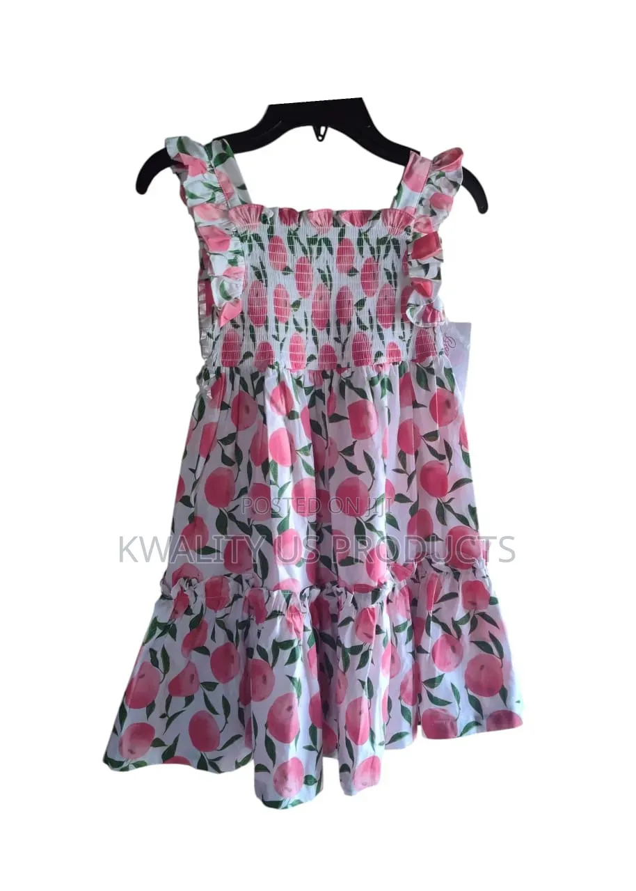 Bonnie Jean Girls Smocked Peach Dress - 5 and 6 Years