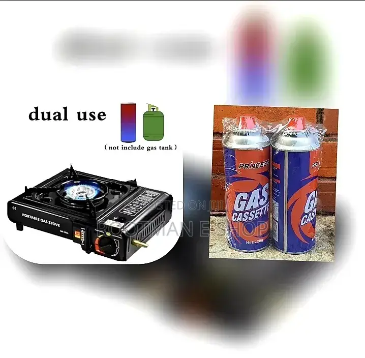 Bossman Portable Gas Stove With 2 Gas Cans Refills