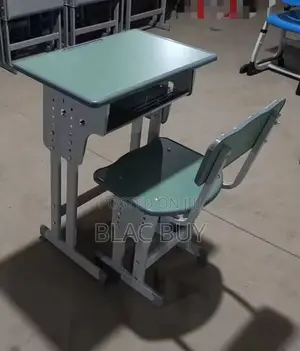Adjustable Student Desk and Chair Set Metal Material for School