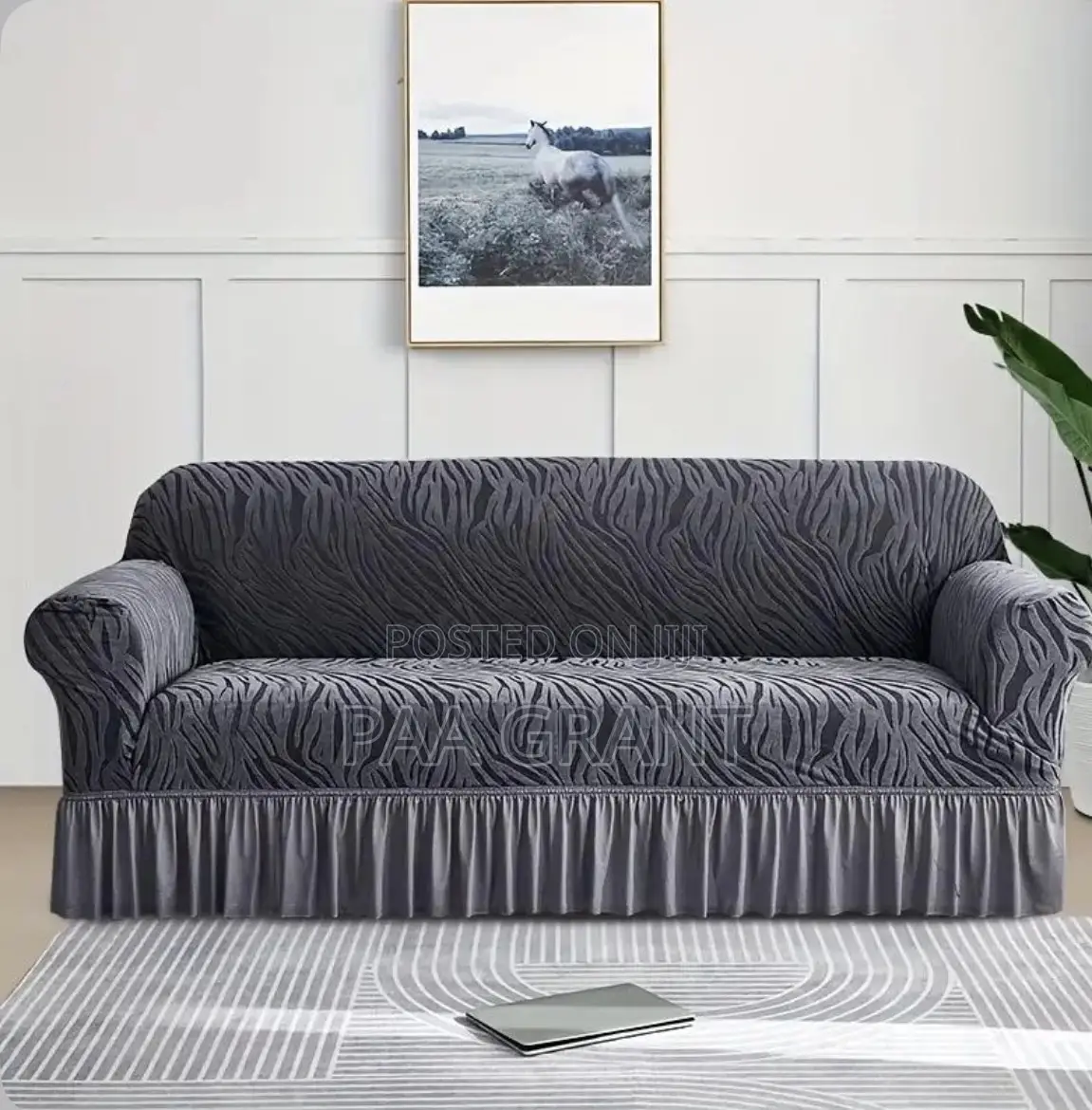 Soft Velvet Rich Comfort(Fluffy Cotton Sofa Skirt Cover(Sold as a Set