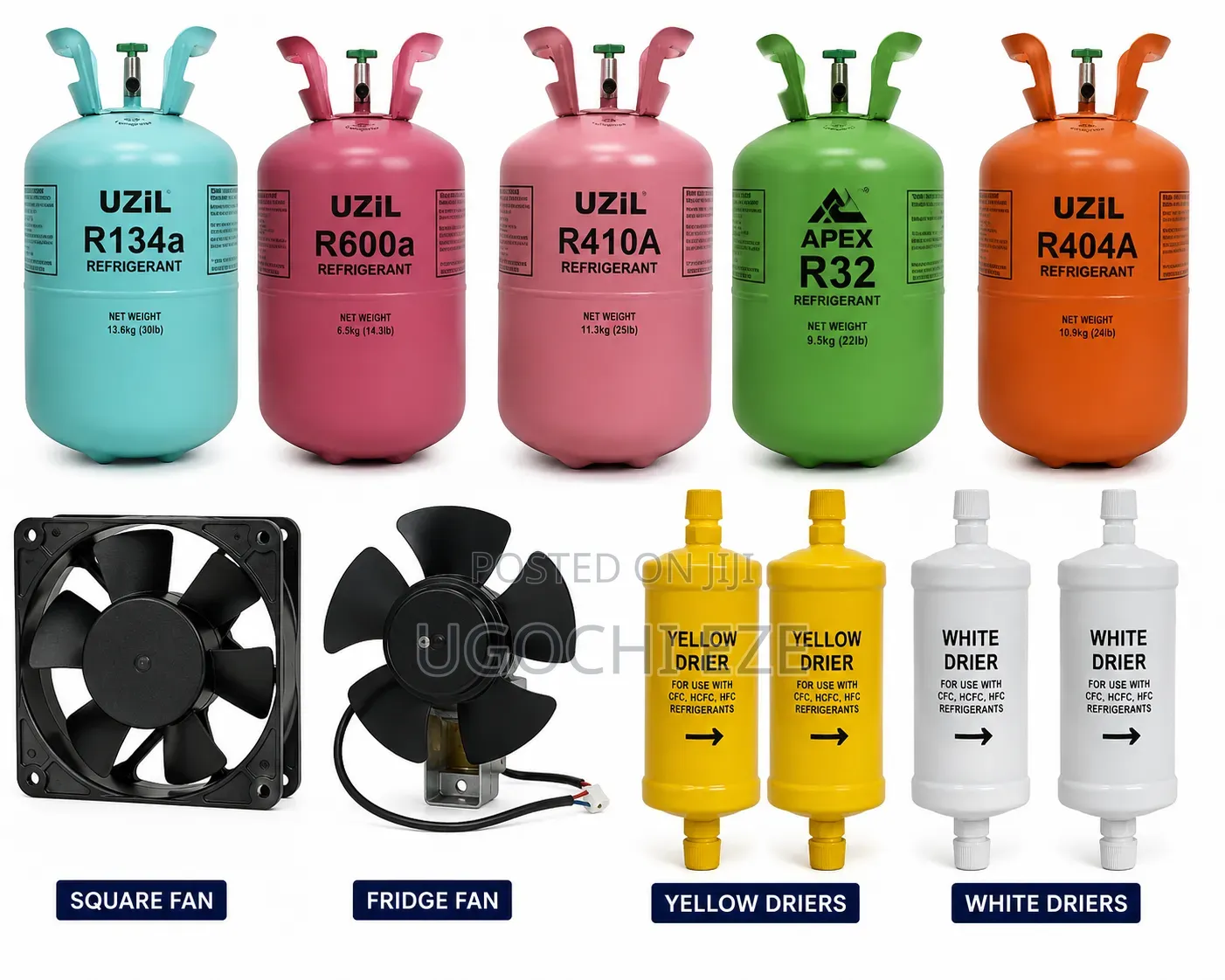 Uzil Apex Refrigerator Gas Cylinders and Dryers for Sale.