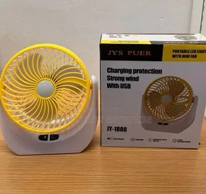 Portable Led Light With Mini Fan