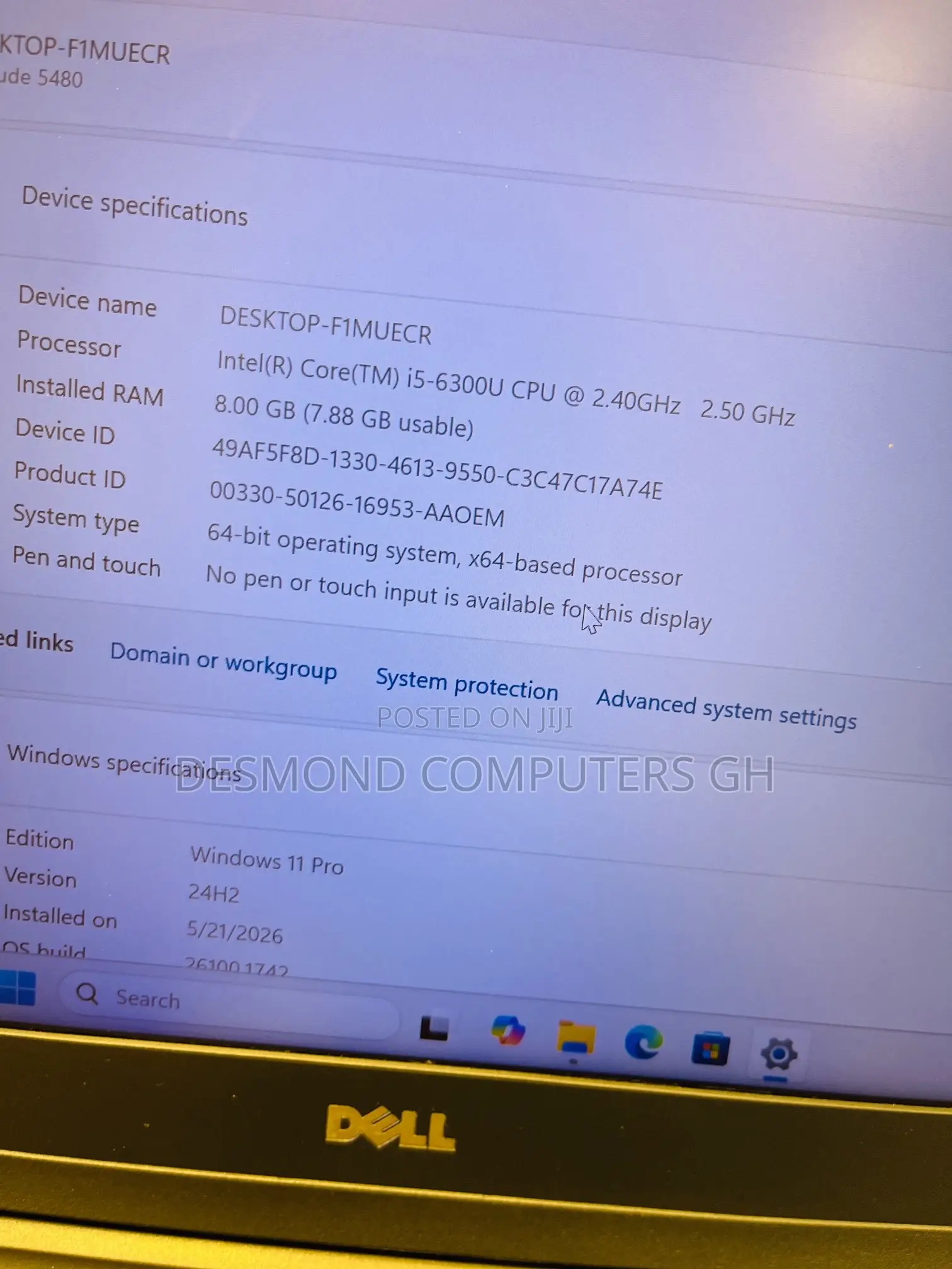 Laptop Dell Latitude 14 5480 8GB Intel Core i5 SSD 256GB