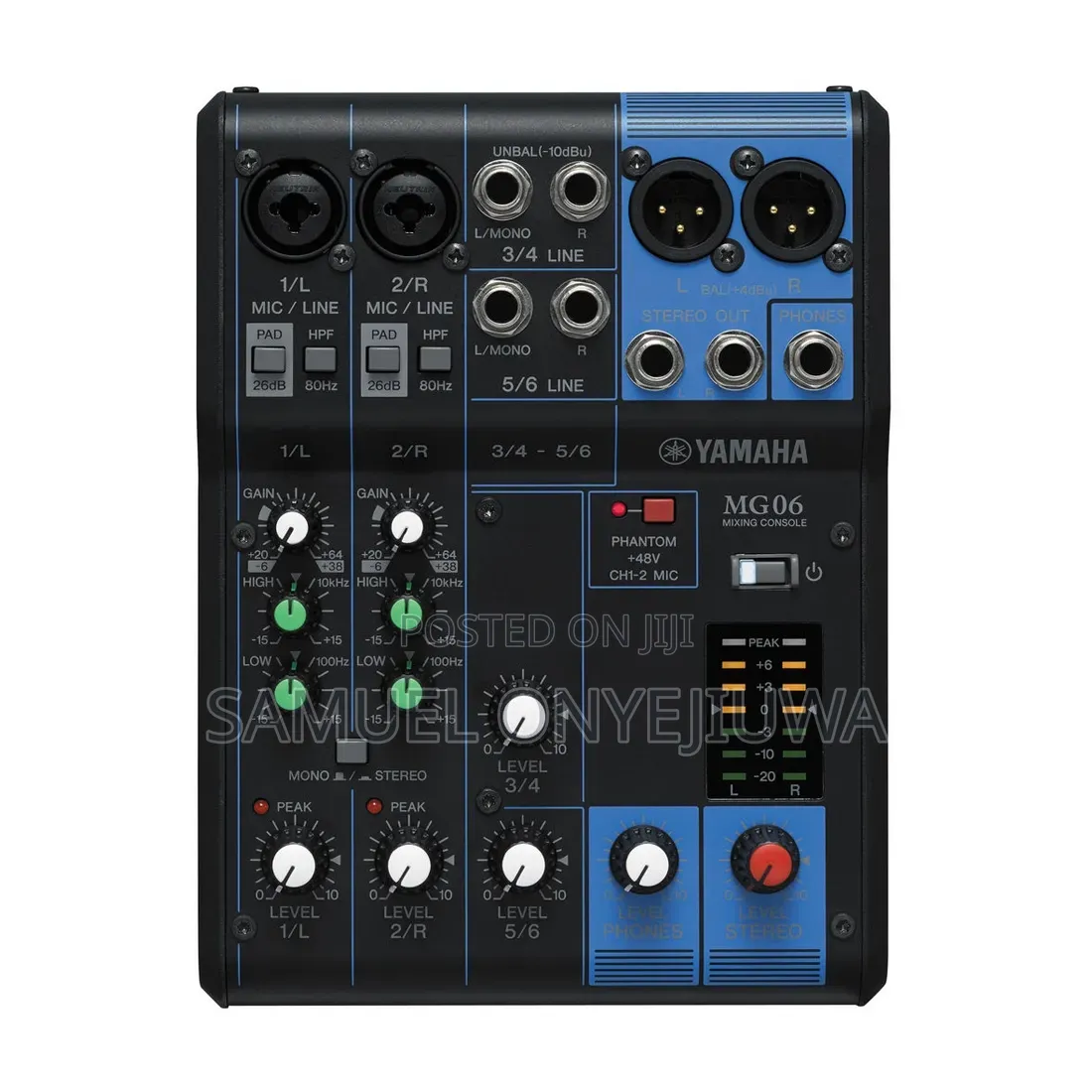 Yamaha Mg06xu 6-Input Mixer With Built-in Fx 2in/2out Usb