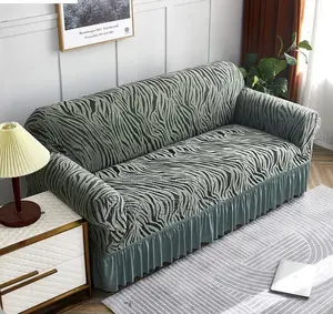 Give Your Sofas a Royal Look( Fluffy Sofa Skirt Covers (Sold as a Set