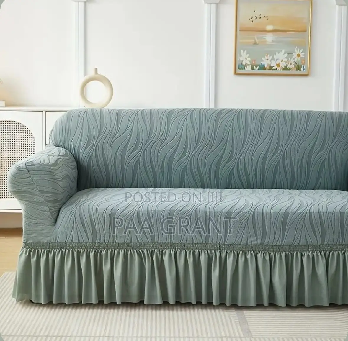 Modern Fluffy Velvet Thick Cotton Sofa Skirt Covers(Only Sold as a Set
