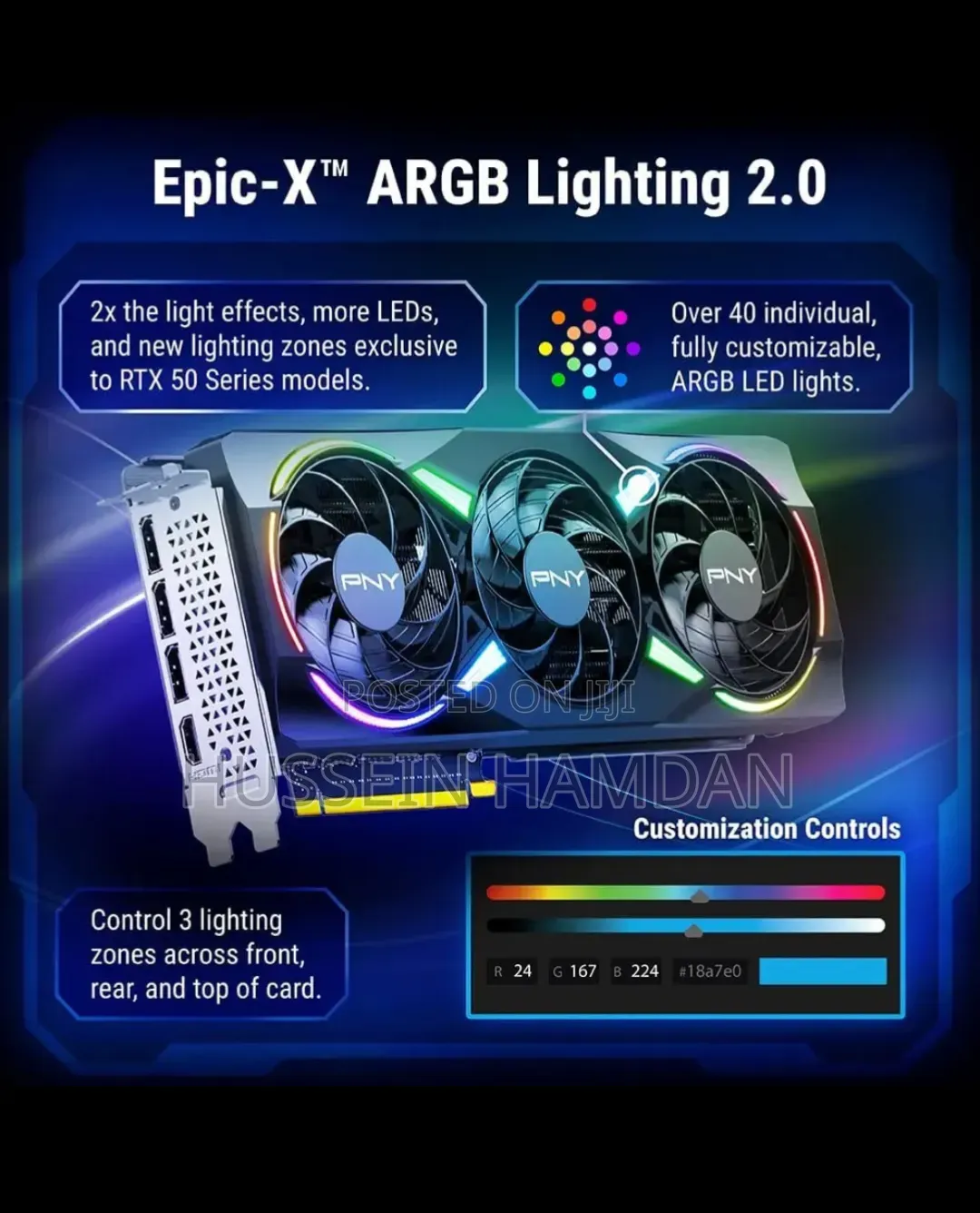 Pny Geforce RTX 5070 Epic-X Argb Oc Triple Fan 12gb Gpu