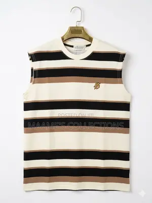 Men’S Striped Sleeveless Top / Armless